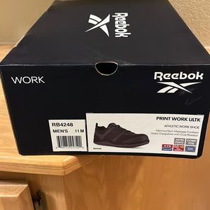 Brand new Reebok athletic work shoes, size 11 M for man, composite toe.